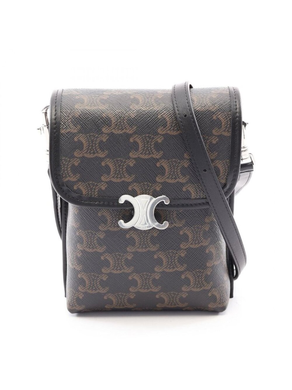 Celine Shoulder Bag Vertical Pouch Soft Triomphe Leather